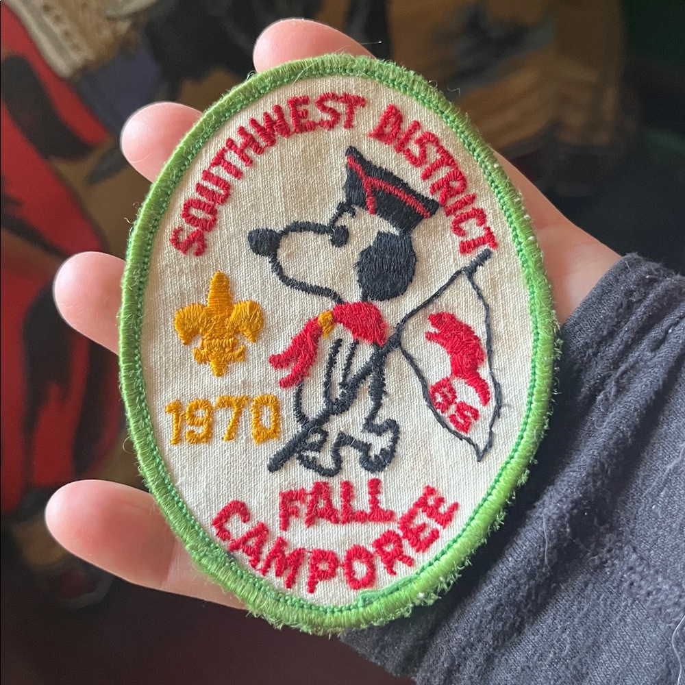 Vintage Patch Snoopy Boy Scout Retro